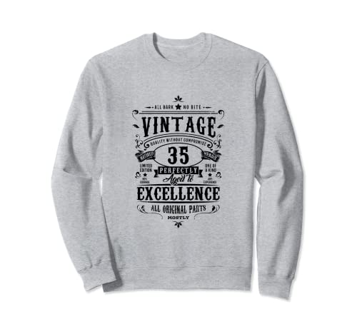 Retro 35 cumpleaños para mujer niña edad 35 años 1987 Sudadera