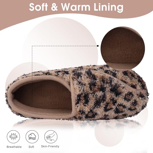 Image of Git-up Women Soft wide Slippers Memory Foam Closed Toed Diabetic Arthritis Edema House Slippers