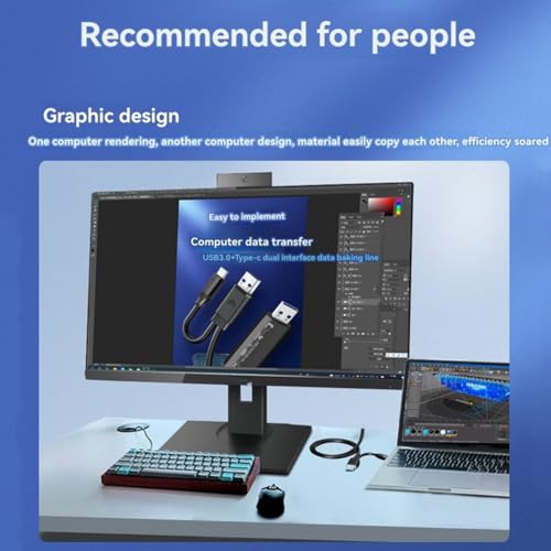 Wsikafxn USB2.0����USB 2.0+Type-C�ւ̃t�@�C���������L�L�[�{�[�h&�}�E�X�l�b�g���ڃt�@�C���]���u���b�W�R�s�[�P�[�u��