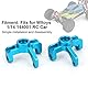 RC Auto Lenkrad Nabenträger,Lenknabenträger aus Aluminiumlegierung Achsschenkelträger für RC Autolenkknöchel Achsschenkel links/rechts Upgrade Teile Passend für Wltoys 1/14 144001(Blau)