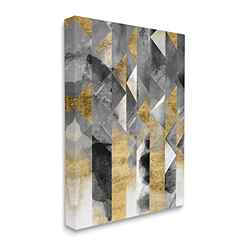Image of Stupell Industries 'Modern Triangular Stripes Sharp Geometric'| Canvas Art | Stupell Industries | 36 x 48 Inches, Easy to Hang and Sturdy, Made in USA, by Chariklia Zarris