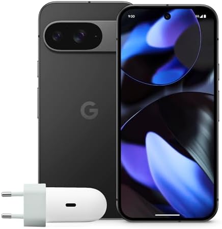 Google Pixel 9 avec 45 W Chargeur – Smartphone Android débloqué avec Gemini, Appareil Photo avancé, 24 Heures d'autonomie et écran Actua 6,3 Pouces – Noir Volcanique, 128GB (Reconditionné)
