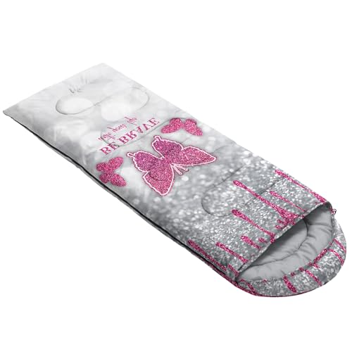 Image of QOOMO Ball Flower Camping Sleeping Bags,3 Season Warm & Cool Weather,Lightweight,Waterproof Sleeping Bags for Adults & Kids,Traveling,and Outdoors,Camping Gear Equipment