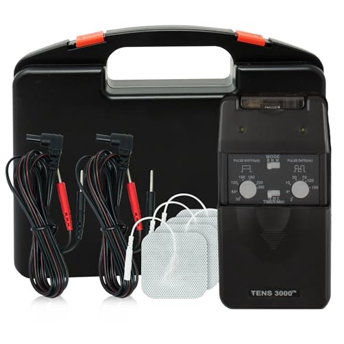 TENS 3000 Analog TENS Machine - Muscle Stimulator for Back, Sciatica, Neck, Shoulder, Hip, Elbow, Muscle Pain Relief