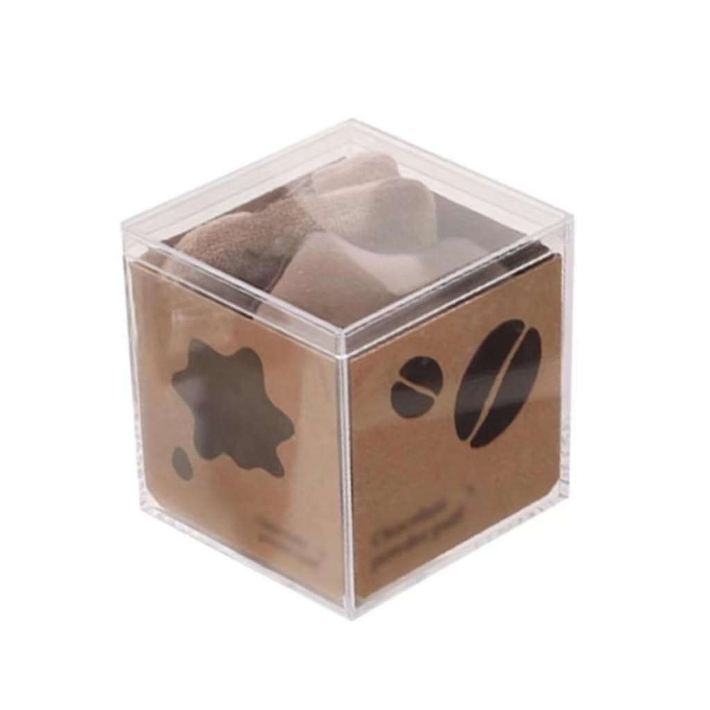 1 Box of 6 PCs Chocolate Color Quick Makeup Puff Set