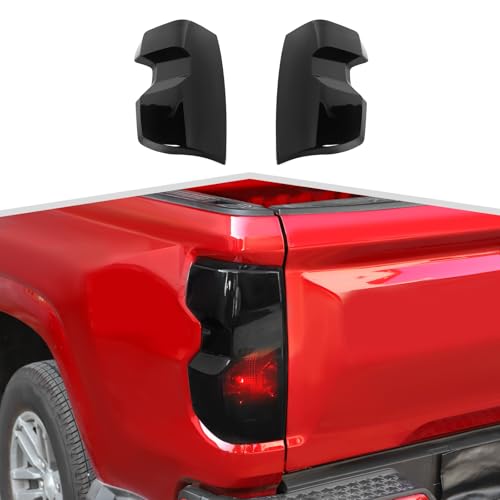 Amayum Smoke Taillight Overlay fit for Chevy Colorado 2023+ Tail Light Cover Rear Tail Lamp Guard Black Out Tint Kit Exterior Accessories
