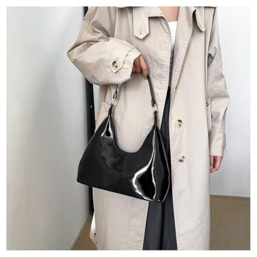Bolso Hobo de Charol Pequeño para Mujer miniatura 7