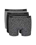 Logotipo impreso Emporio Armani Calzoncillos Tipo bóxer para Hombre, Negro, M