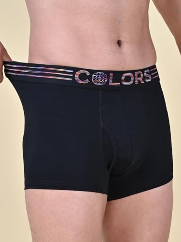 Image of Rupa Colors Solid Trunk for Men, Cotton Blend, Outer Elastic, Regular Fit, Pack of 1