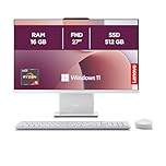 Lenovo IdeaCentre Computer desktop All-In-One, Display 27" FHD, AMD Ryzen 5 7535HS, 512GB SSD, RAM 16GB, Speakers, WiFi 6, Windows 11 H, Tastiera + Mouse Wireless