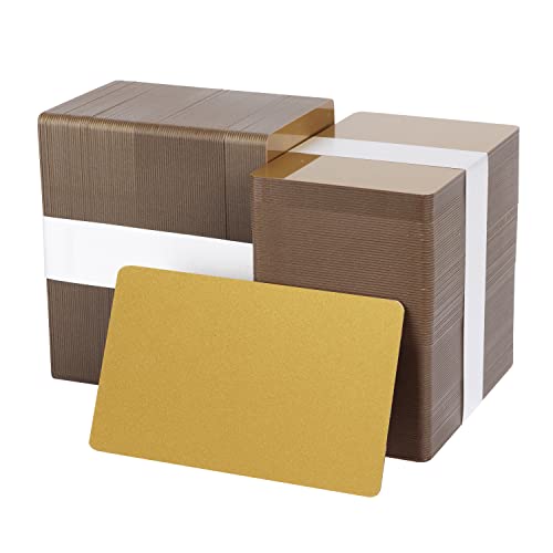 Image of Pack of 500 Premium Yellow Gold CR80 PVC Cards | 30 mil by easyIDea
