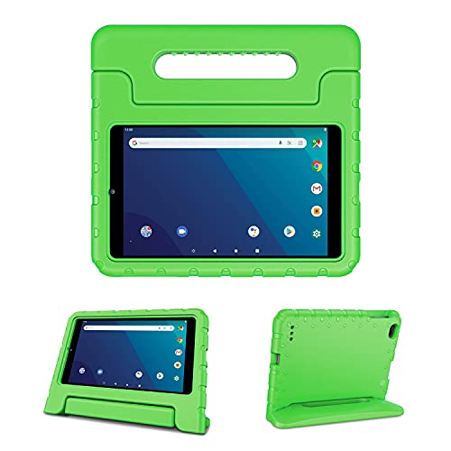 Kids Case for onn. 8 Tablet Pro(Model 100003561), Light-Weight EVA Soft Foam Durable Rugged Shockproof Kidsproof Foldable Convertible Handle Kickstand Cover for Teenagers - Green