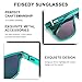 FEISEDY Sunglasses for Women Men, Fashion Mirrored Single Lens, Driving Beach Sunnies UV400 Shades B2996 Mint/Purple