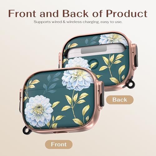 Image of Maxjoy for AirPods Pro 3rd Generation Case with Lock, Cute AirPods Pro 3 Case Lock Protective Hard AirPod Pro 3 Cover for Women Men with Keychain for Airpod Pro 3rd Gen Cover 2025,Green /White