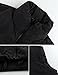 Gihuo Women's Corduroy Puffer Vest Cropped Stand Collar Zip Up Vest Quilted Sleeveless Jackets Gilet(Black-S)