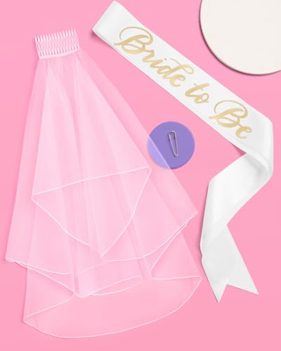 image for xo, Fetti Bachelorette Party Sash + Veil - Bride To Be | Bachelorette 