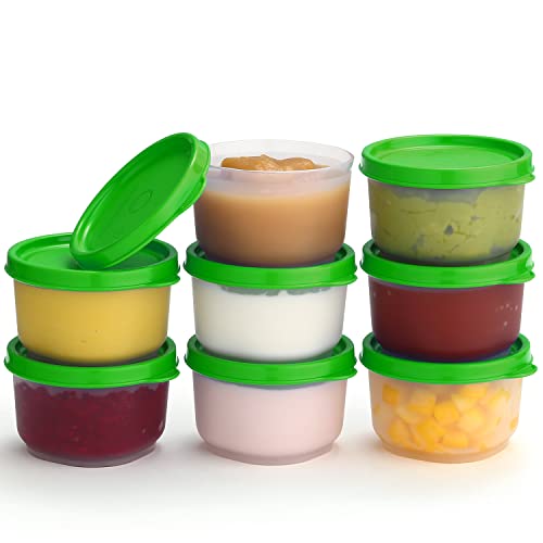 Image of Signoraware Mini Fresh BPA Free Plastic Containers (130ml x 8 | Set of 8 | Green)