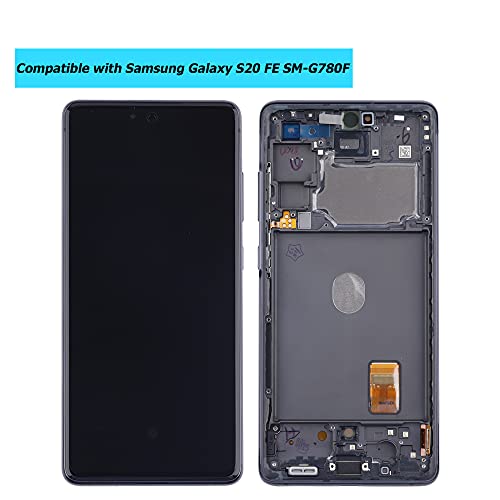 Pantalla Super AMOLED de 6.5 pulgadas para Samsung S20 FE con marco negro resistente 2