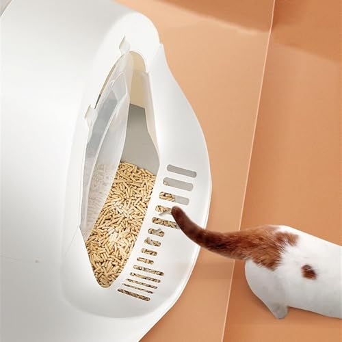 Arenero Cerrado para Gatos Grande con Tapa y Pala Rosa miniatura 5