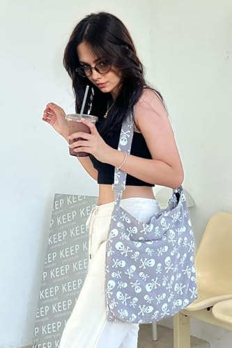 Image of Hobo Crossbody Bag for Women - Large Cotton Tote Shoulder Purse | Adjustable Strap