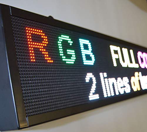LED sign WiFi P5 high resolution LED RGB color sign 40" x 8" with new SMD technology. 192x32 pixels, Perfect solution for advertising - Thumbnail 6