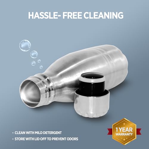 Image of Dhara Stainless Steel 24 Plus Vacuum Insulated Thermosteel Bottle 250 ml Silver | Double Wall Flask | 24 Hours Hot and Cold Bottle for Home, Office & Travel