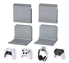 PlayVital 4 Set FOLD Controller Wall Mount for ps5/4, Foldable Wall Stand for Xbox Core, Switch Pro, Gaming Headphone Stand…