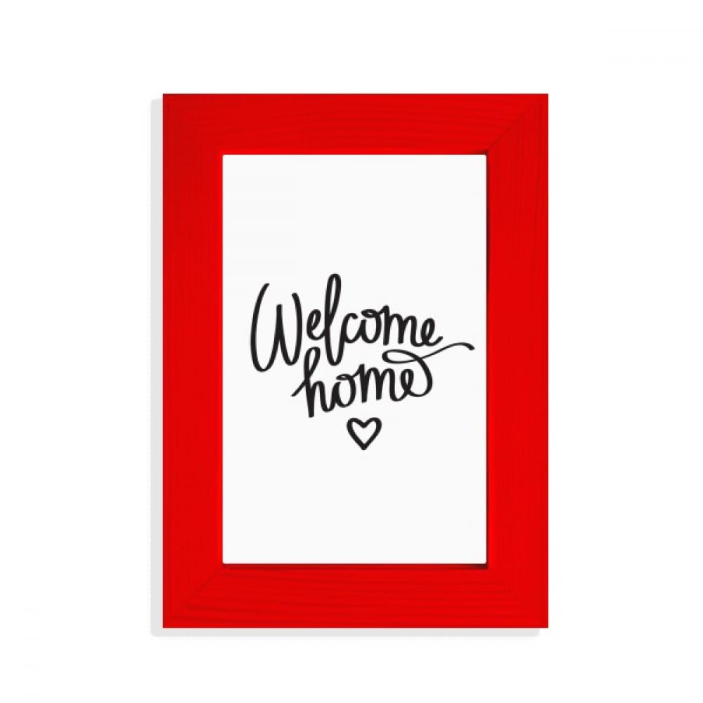 Cadre photo Welcome Home rouge décoration murale pour un foyer cosy