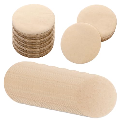 400PCS Papeles de Filtro de Café sin blanquear, 64mm/2.5' Papel de Filtro de Café Redondo de Recambio Papel de Filtro Natural para Cafeteras Espresso y Cafeteras Moka Pot