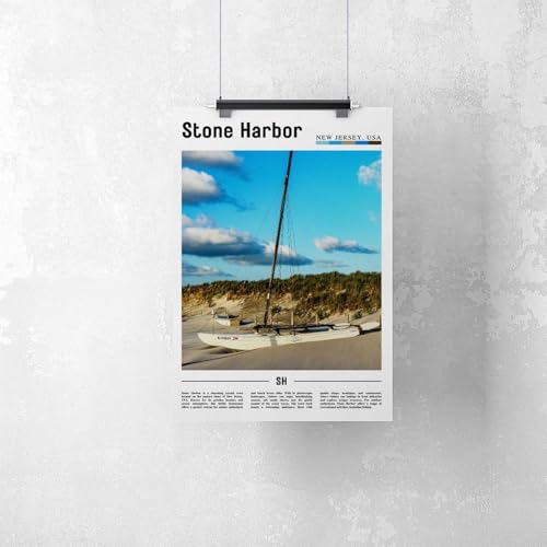 Décoration maison de plage Stone Harbor | Impression toile Jersey Shore 61x91 - 2