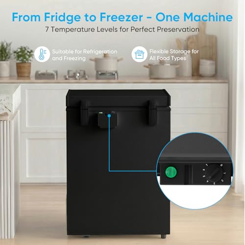 Image of 5.0 Cubic Feet Energy Saving Deep Freezer, Black