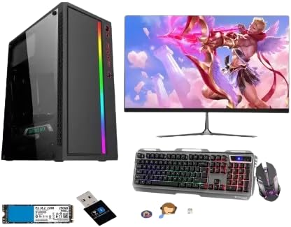 Assembled Core i5 (16 GB DDR4/512 GB SSD/Windows 10 Pro/1 GB/19 Inch Screen/Gaming Pc with 2 GB Graphics NVIDIA GeForce GT 630 Graphics Card Core) with MS Office (Black)
