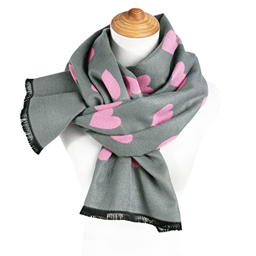 GERINLY Sweet Scarf with Festival Print Warm Neck Wraps for Women Chic Holiday Gift Favor4