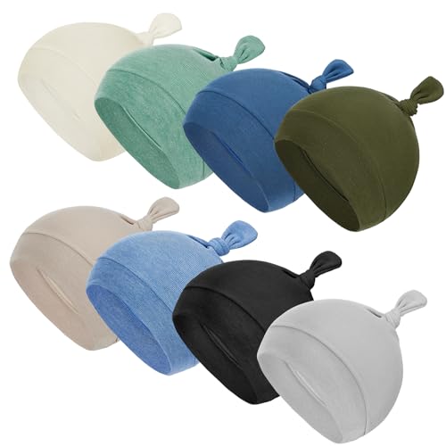 Image of Durio Newborn Baby Hats Set - Unisex Beanie for Boy & Girl - Soft Cotton Infant Hats
