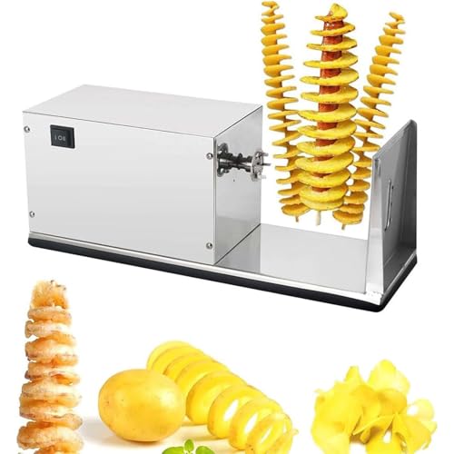 Máquina eléctrica cortadora espiral para papas