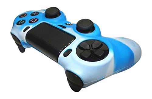 Goliton Blue + White combo silicone case cover for Sony Playstation PS4 controller