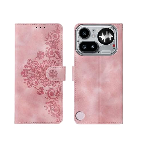 Image of amazon basics Nothing Phone 4A Pro 5G Flip Cover | Card Pockets Wallet & Stand | Flip Cover for Nothing Phone 4A Pro 5G (Executive Pink)