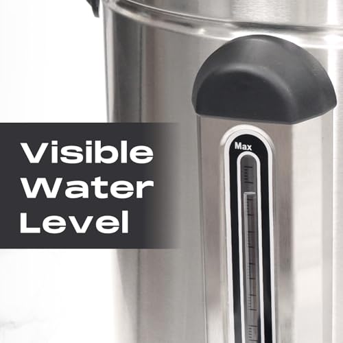 SUPERLEX Electric Catering Urn 10L Stainless Steel Water Boiler 1500W Hot Water Dispenser with Automatic Reboil Function and Water Gauge - Image 6