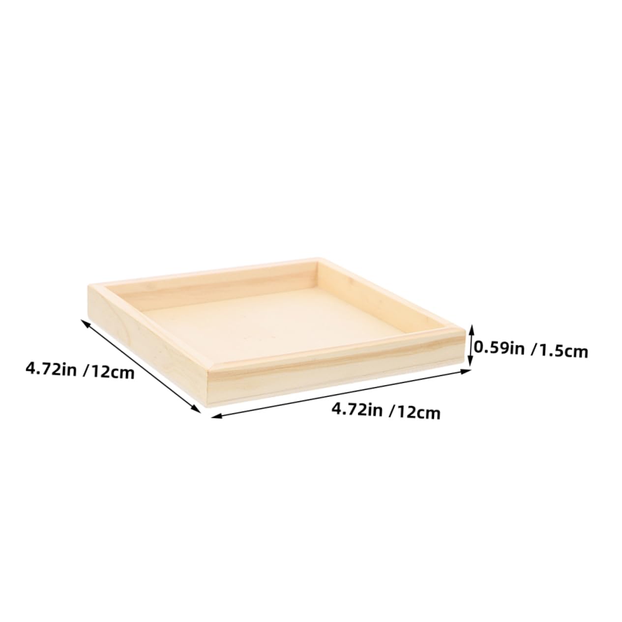 Artibetter 6-Sided Painting Tray for Blocks 4pcs Unfinished Wooden Puzzle Tray Puzzle Sorting Organizers for Boys and Girls