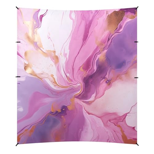 Marbre Rose Abstrait Tente de Plage Abri Solaire pour Camping,Installation Facile,Portable avec Sacs de Sable pour Pêche Pique-Nique Plein Air