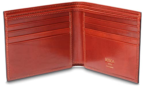 Bosca Men's Old Italian Leather Wallet RFID Blocking Modern Bifold