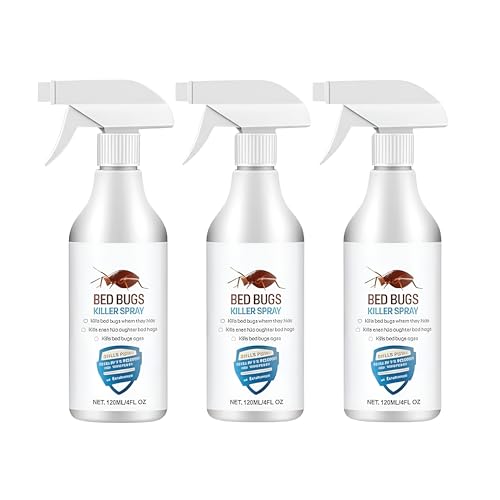Image of Bed Bug killer Spray- Natural, Herbal Bed Bugs Spray for Long Lasting Protection, Instant Action | Non-Toxic Indoor Cleaning Solution for Mattresses, Carpet, Pillow, Sofha, Blanket, Curtains, 200ML (Pack of 3)