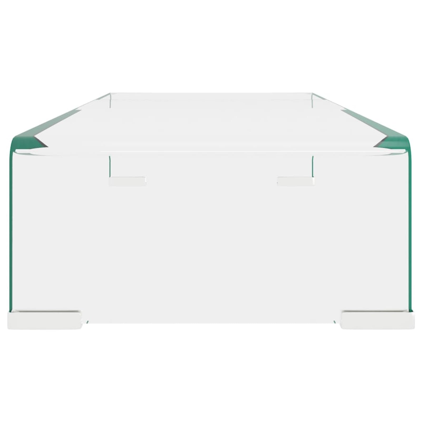Stolik pod telewizor, szkło przezroczyste, 60 x 25 x 11 cm, konsola do telewizora, wąski monitor
