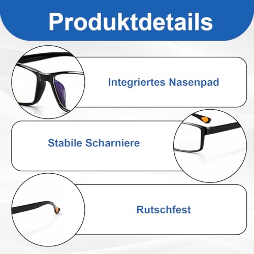 MmotZsb Smart Focus Brille, Brille die sich automatisch der Sehstärke anpasst, Autofokus mit Selbsteinstellung, Intelligente Zoom automatische Fokuseinstellung, Lesebrille mit Blaulichtfilter