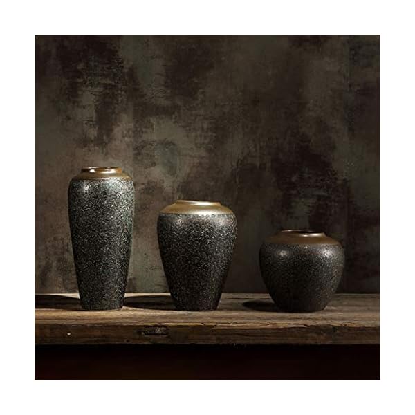 Ceramic vase set retro country vase for home decor rustic vase great for centerpieces office or living room home decor accessories stoneware vase  urban country home decor