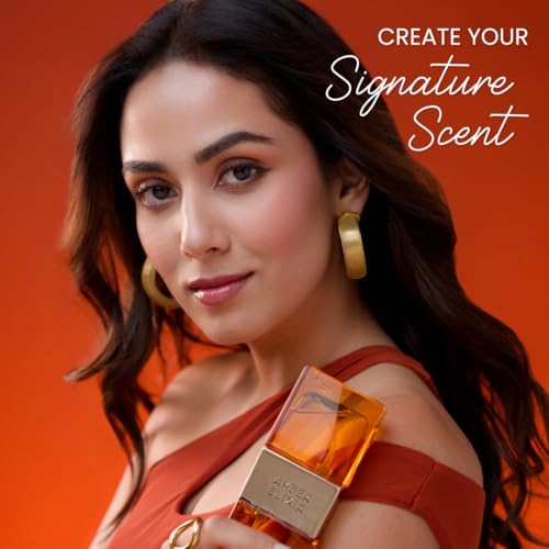 Image of Amber Elixir Long-Lasting, Intense Extrait De Parfum I Dual-Chamber with 2 scents I Premium Fragrance with Spicy Amber Notes I Unisex EDP from France I Gift for Man & Woman, 50ml