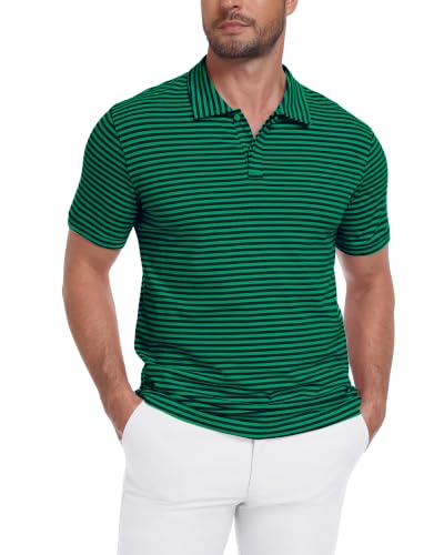 DOWMQ Mens Golf Shirt Cotton