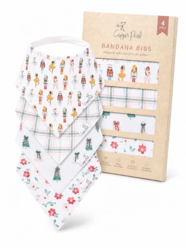 Copper Pearl Baby Bibs for Baby Boy or Girl – Bandana Drool Bibs for Teething, Absorbent Bibs for Eating, Newborn to Toddler, 4 Pack, Gage