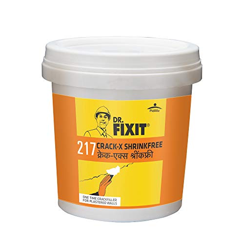 Image of Dr.Fixit 217 Crack-X-Shrink Free Crack Filler for Crack-free Plastered Walls, Prevent Water Leakages, Covers up to 10 mm Internal & External, Excellent Bonding- 750ml