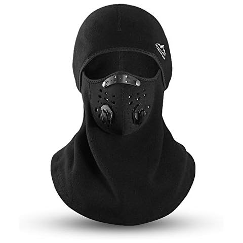 KIPETTO Windproof Hat with Full Face Breathable Mask Winter Fleece Neck Warmer Hat for Outdoors Sports Cover